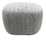 Bella Accent Ottoman White & Black