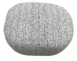 Bella Accent Ottoman White & Black