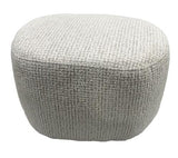 Bella Accent Ottoman White & Taupe