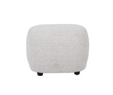 Bella Accent Ottoman White & Taupe