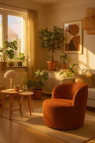 Stella Swivel Chair Iron Rust