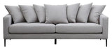Capri 3 Seater Sofa with 7 Scatter Cushions Grey