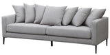 Capri 3 Seater Sofa with 7 Scatter Cushions Grey