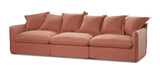 Oasis Washed Linen Sofa Left Rust 100% Belgian Linen