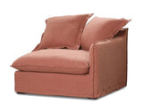 Oasis Washed Linen Dream Sofa Right Rust 100% Belgian Linen