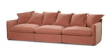 Oasis Washed Linen Dream Sofa Right Rust 100% Belgian Linen