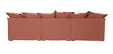 Oasis Washed Linen Dream Sofa Right Rust 100% Belgian Linen