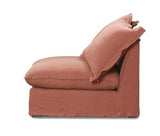 Oasis Washed Linen Dream Sofa Centre Rust 100% Belgian Linen