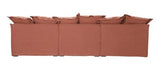 Oasis Washed Linen Dream Sofa Centre Rust 100% Belgian Linen