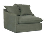 Oasis Washed Linen Dream Sofa Left Olive 100% Belgian Linen