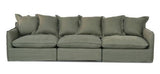 Oasis Washed Linen Dream Sofa Left Olive 100% Belgian Linen