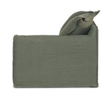 Oasis Washed Linen Dream Sofa Right Olive 100% Belgian Linen