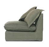 Oasis Washed Linen Dream Sofa Centre Olive 100% Belgian Linen