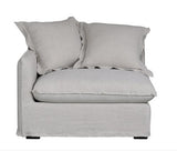 Oasis Washed Linen Dream Sofa Left Natural 100% Belgian Linen