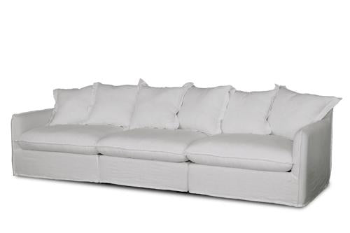 Oasis Washed Linen Dream Sofa Left Natural 100% Belgian Linen