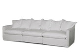 Oasis Washed Linen Dream Sofa Left Natural 100% Belgian Linen