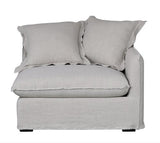 Oasis Washed Linen Dream Sofa Right Natural 100% Belgian Linen