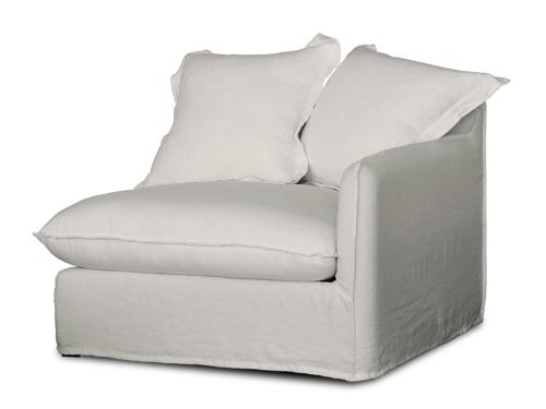 Oasis Washed Linen Dream Sofa Right Natural 100% Belgian Linen