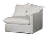 Oasis Washed Linen Dream Sofa Right Natural 100% Belgian Linen