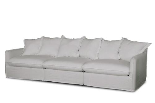 Oasis Washed Linen Dream Sofa Centre Natural 100% Belgian Linen