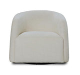Casper Swivel Chair in Boucle Natural