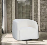 Casper Swivel Chair in Boucle Natural
