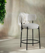 Oscar Boucle Barstool 65cm Natural
