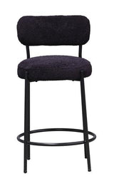 Oscar Black Boucle Barstool 65cm Black