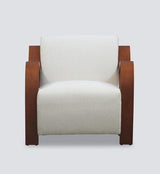 Ascot Club Chair with White Teddy Fabric