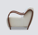 Ascot Club Chair with White Teddy Fabric