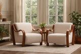 Ascot Club Chair with White Teddy Fabric