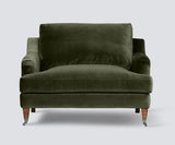 Thornfield 1.5 Armchair Olive Velvet