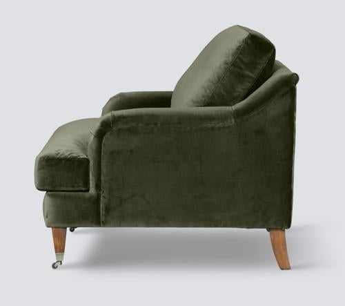 Thornfield 1.5 Armchair Olive Velvet