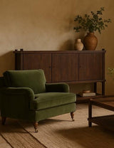 Thornfield 1.5 Armchair Olive Velvet
