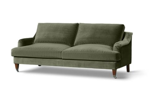 Thornfield 3 Seater Sofa Olive Velvet