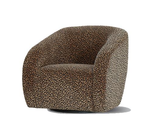Crown Swivel Chair Brown / Black