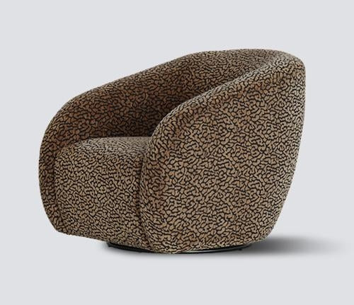 Crown Swivel Chair Brown / Black