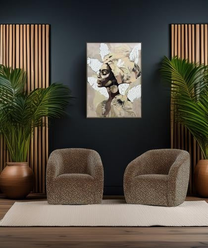 Crown Swivel Chair Brown / Black