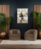 Crown Swivel Chair Brown / Black
