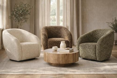Crown Swivel Chair Brown / Black