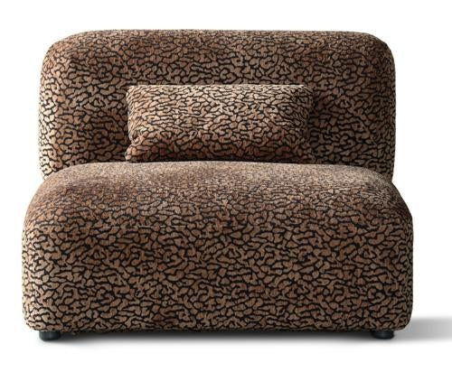 Arcadia Sectional Sofa Middle Single Hunter Brown / Black