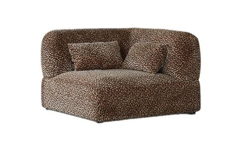 Arcadia Sectional Sofa Corner Hunter Brown / Black