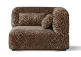 Arcadia Sectional Sofa Corner Hunter Brown / Black