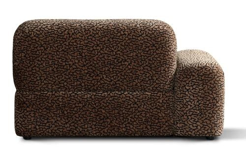 Arcadia Sectional Sofa Left Hand End Hunter Brown / Black