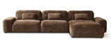Arcadia Sectional Sofa Right Hand End Hunter Brown / Black