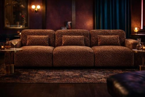Arcadia Sectional Sofa Right Hand End Hunter Brown / Black