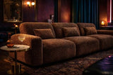 Arcadia Sectional Sofa Right Hand End Hunter Brown / Black