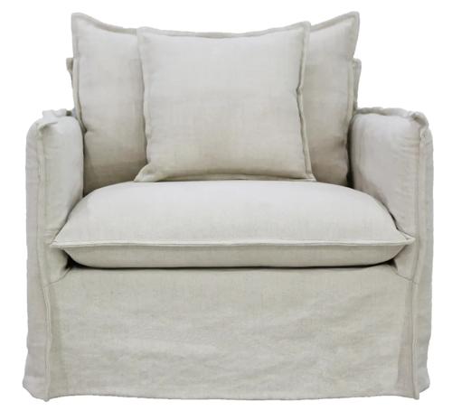 Chantilly Signature Slip Cover Armchair Salt & Pepper