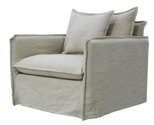 Chantilly Signature Slip Cover Armchair Salt & Pepper