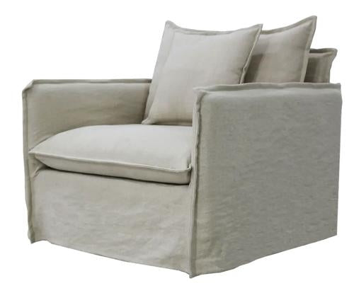 Chantilly Signature Slip Cover Armchair Salt & Pepper
